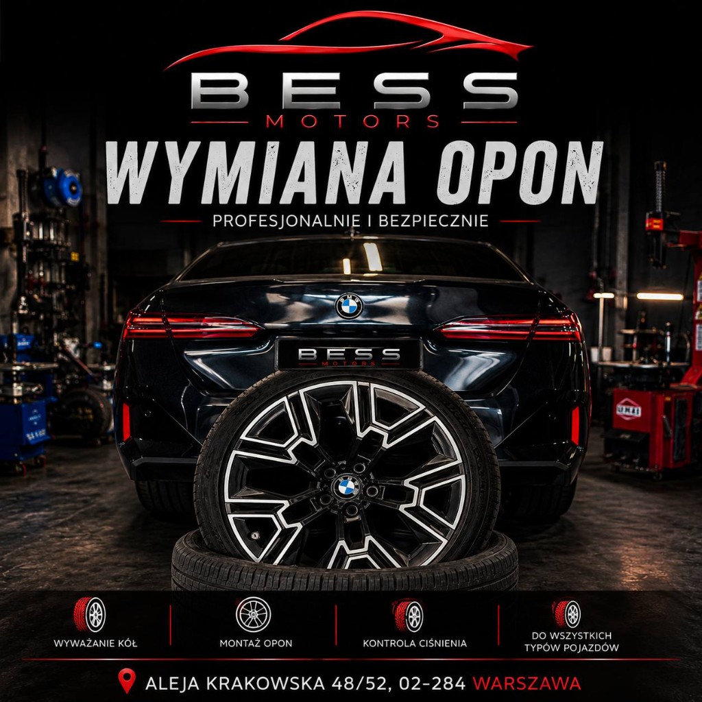 Wymiana opon — profesjonalnie i bezpiecznie BESS MOTORS Warszawa